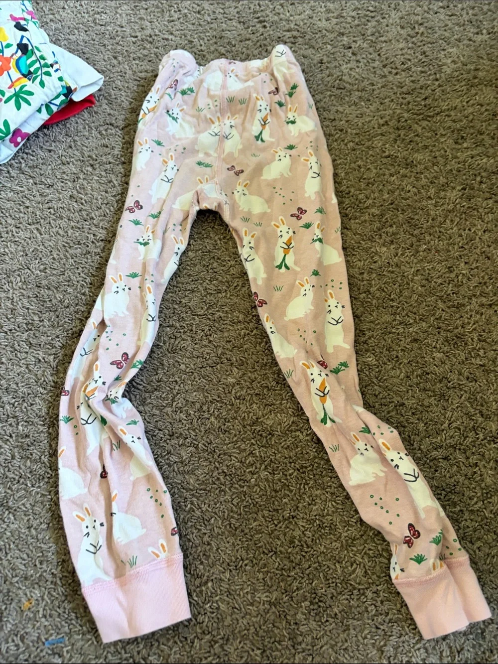 Hanna Andersson Pink Bunny Print Pajama Set
